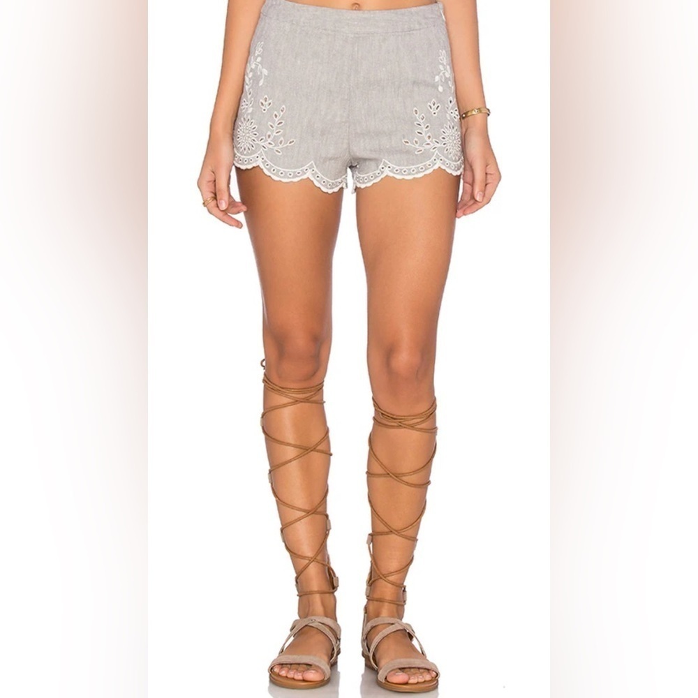 Free People Life’s Too Short Grey Eyelet Shorts
Size 2/27” waist